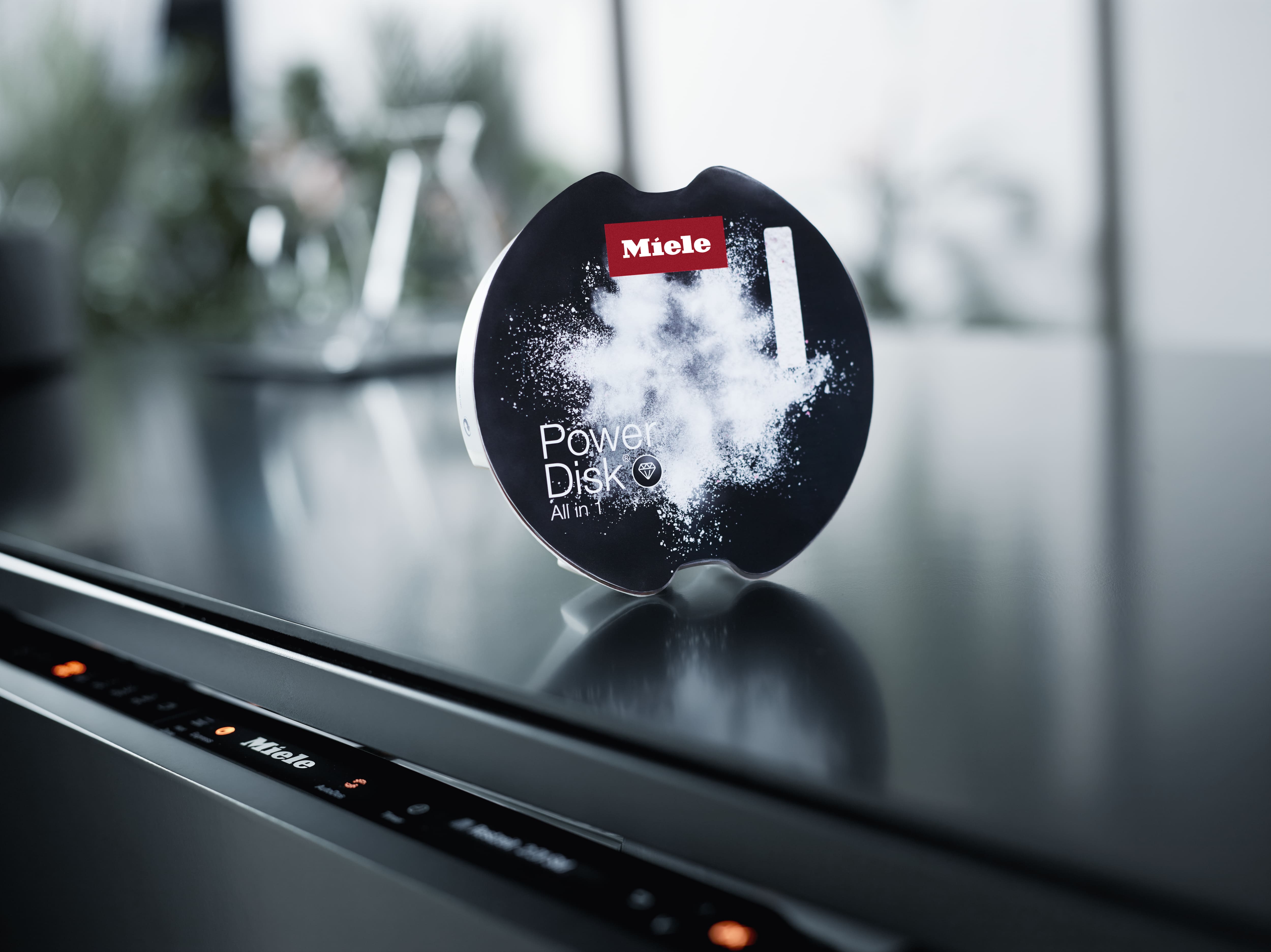 Powerdisk detergent on the kitchen table